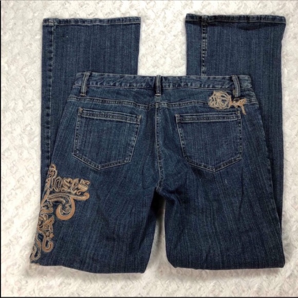 INC Low Rise Boot Cut “Rock ‘n Roses” Embroidery - Picture 2 of 8
